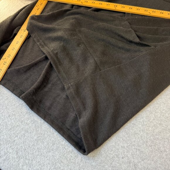 Connies Moon Light Los Angeles OS Black Long Sleeve High-Low Top Drape Pockets - Picture 9 of 12